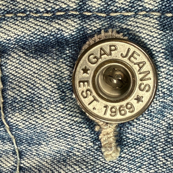 Vintage 90s GAP Girls Denim Overalls Size M Wide Leg Adjustable Straps - Picture 10 of 10